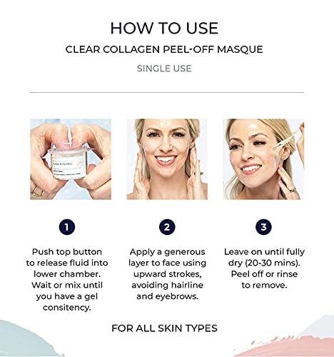 Alana Mitchell Anti Aging Collagen Facial Mask, Peel Off Face Mask Reduces Wrinkles & Fine Lines, Hydrating Face Masks, Tightening & Firming Skin Care, Collagen Face Mask For All Skin Types (0.63 Oz) #TOP5