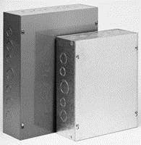 Hoffman ASG12X12X4 Pull Box, Screw Cover with Knockouts, Galvanized, 12