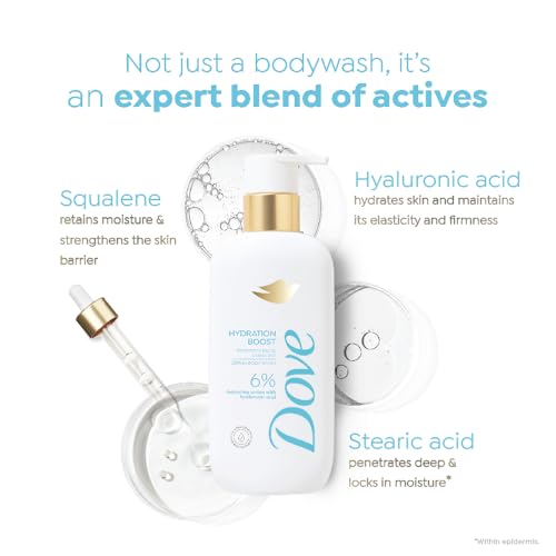 Image of Dove Hydration Boost Serum Body Wash | 6% Hydrating Serum with Hyaluronic Acid | For instantly plump & dewy skin | Paraben & SLS free | 300 ml
