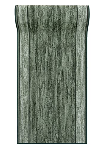 Mazovia Alfombra de Pasillo Larga - Alfombra Antideslizante Moderno Motif - Pelo Corto - Alfombras de Pasillo por Metros - Alfombras para Pasillos Largos - Verde 67x400 cm Cover