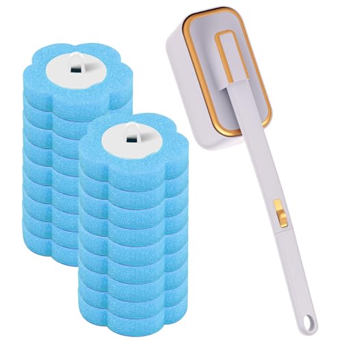 Juego De Cepillos Inodoro Desechables Pared con Mango Largo For Baño Y Aseo(Purple)