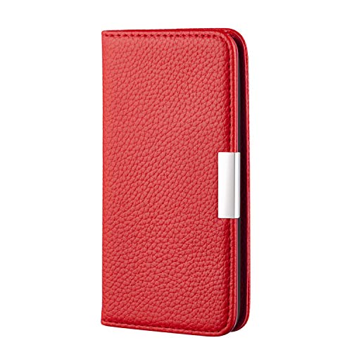 Preisvergleich Produktbild Docrax Galaxy A51 Handyhülle, Hülle Leder Case mit Standfunktion Magnetverschluss Flipcase Klapphülle kompatibel mit Samsung Galaxy A51 - DORXU020120 Rot