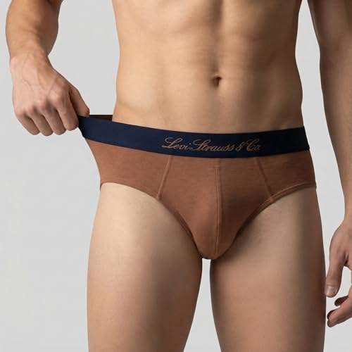 Image of Levi's Cotton Elite Brief | Premium Men's Brief Underwear | 4-Way Stretch | Outer Elastic Waistband | Double-Layered Pouch | Style 073 | Pack of 1