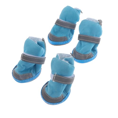 JOINPAYA 4Piezas Botas para Perros Antideslizantes De Botas De Nieve para Mascotas De Pata Reflectantes para Perros Pequeños Cómodo