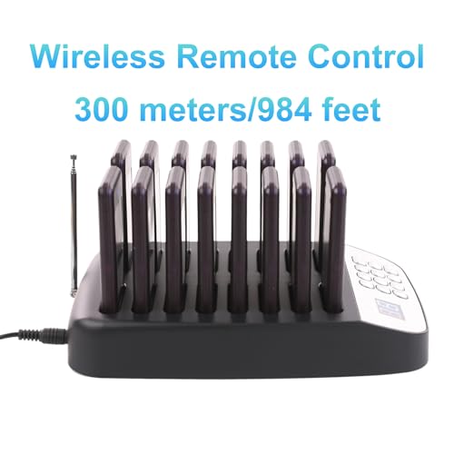 LOUKIENE Restaurant Pager System, Calling Guest Customers Waiting Beepers with Vibration Flash and Buzzer, Close Reminder, 16 Wireless Pagers for Food Truck Church Hospital Hotel Eatery Brewery - Thumbnail 3