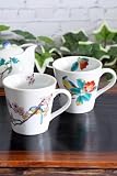 和座の蔵 おしゃれ コーヒーマグ 九谷焼 マグカップ ペア セット 花鳥 陶器 高級 ブランド 食器 日本製 結婚祝い 還暦祝い 古希祝い 喜寿祝い 母の日 父の日 敬老の日 プレゼント ギフト