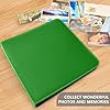 Big Photo Album Book Green 3 Ring Binder Photo Album Leather Photo Albums with 20 Pages #4