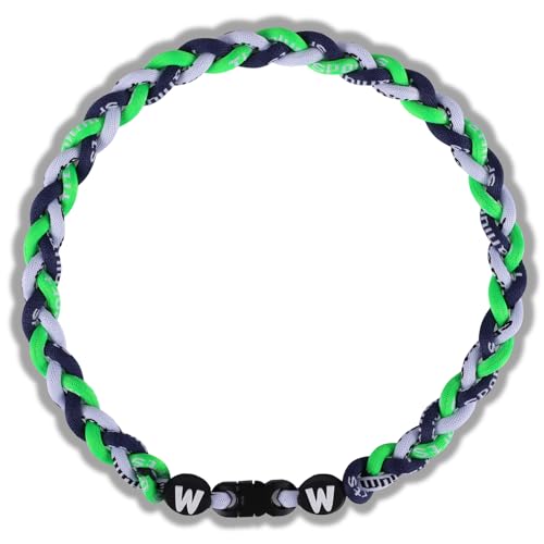 Image of Willtok Premium 18inch Baseball Necklace w /Nylon Tri-Braided Rope Tornado Design