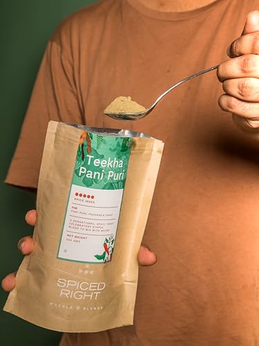 Image of Spiced Right Teekha Pani Puri Masala | Pack of 4 | 200g |Elevate Your Golgappa Experience with Authentic Instant Mix of Natural Indian Spices.