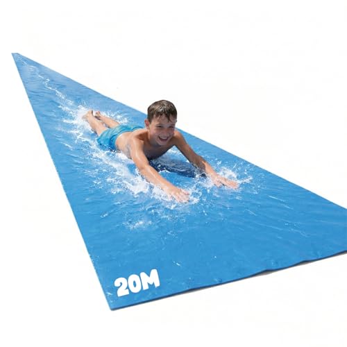 Slip y Slide Maxi Giant Oficial XXXXL | Diapositiva de 20 Metros | Doble | Slip'n Slide más rápido | Tobogán de Agua más Fuerte | Deporte acuático al Aire Libre | 100% Divertido | OriginalCup®