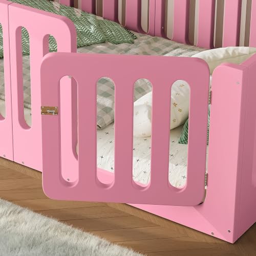 Image of Bellemave Twin Montessori Floor Bed Frame,Pink