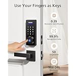 Philips Smart Lock with Handles, Keyless Entry Door Lock Set, Smart Door Lock with 2 Level Handles, Digital Keypad Deadbolt for Front Door, App Fingerprint PIN Code Unlocking, Auto Locking - Image 3