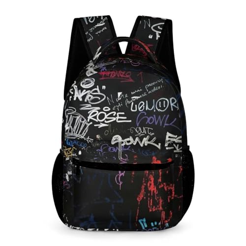 Cool Graffiti School Backpack For Kids Boys Girls Children Travel Bag Students Teens Bookbag Hip Hop Backpack Laptop Backpack-C3
