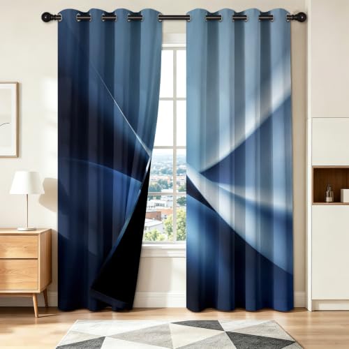Cortinas de dormitorio para niños con ojales que bloquean la luz solar y del exterior 5