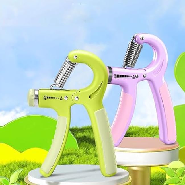 Strengthener Hand Grip 2 Pack Kid Boys Girls Teenager Strength Trainer Number Counter Forearm Finger Wrist Gripper Exerciser 5-30kg Adjustable Stretcher Squeezer Workout