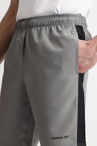 Image of Reebok Men's Woven Polyester Gym Shorts - Lightweight Cooling Training Shorts for Men | Sports Shorts for Men | Workout Running Gym Shorts - Elastic Drawcord Waistband