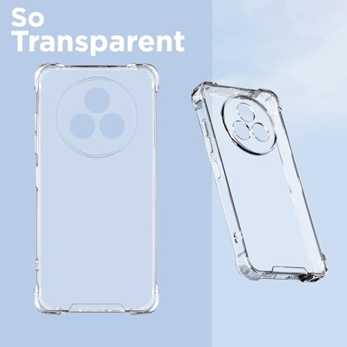 Image of Amazon Basics Back Cover for Realme P3 Pro 5G PC + TPU Clear Transparent Raised Edges Shockproof Protective Phone Bumper Case(Transparent)