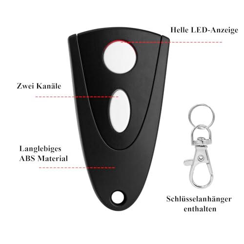 Compatible with NOVOFERM NOVOTRON Handheld Transmitter 502 MAX43-2 | 512 MIX43-2 Garage Door Remote Controls 433.92Mhz 1 Piece - Image 4