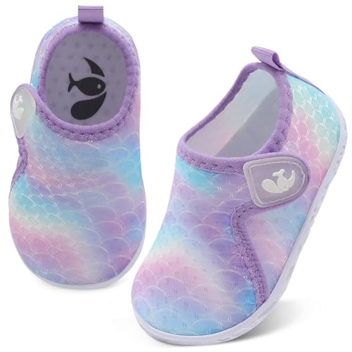 Image of FEETCITY Baby Boys Girls Water Shoes Beach Quick Dry Swim Barefoot Aqua Socks Outdoor Athletic Pool Shoe
