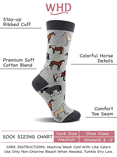 Horse Socks for Women - Horse Lovers Gift - Equestrian Riding Socks - 2-Pack or 1-Pack3