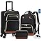 RAINSMORE Carry On Luggage 22x14x9 Airline Approved, 20 Inch Softside Suitcases with Wheels, 3 Piece Luggage Sets, Rolling Carry On Suitcase with TSA Lock for Travel Weekender