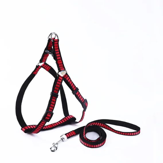 Dog Trust Pet Nylon Soft Body Reflective Adjustable Breathable Long Set-Leash & Harness Collar for Puppy Outdoor Training and Running Set (Medium,Size1.5 Inch) (B0CG22278D) Amazon Price History, Amazon Price Tracker