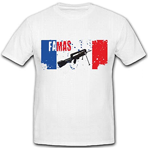 T-shirt FAMAS blanc grande taille XX-Large Copytec pour éviter la transpiration en été