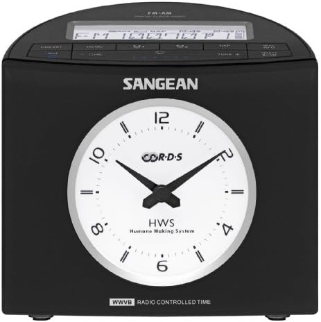 Sangean RCR-9 AM/FM-RDS Digital Tuning Atomic Clock Radio (Black)