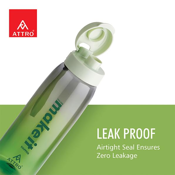 Image of ATTRO Prime Treat Time Lunch Box with Sipstar Water Bottle, School Tiffin Combo-Green Yellow