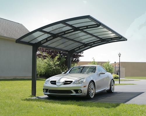 Canopia By Palram Carport Arizona 5000 In Policarbonato, Alluminio Robusto E Antiruggine Protegge L'auto Dalla Luce Solare - 6