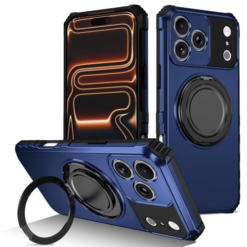 Coque iPhone 16 Pro Max avec anneau 360 et protection antichoc rigide