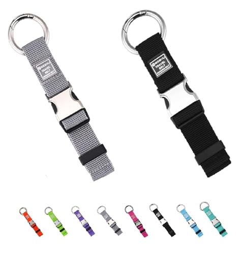 Image of 2PCS Heavy Duty Add a Bag Luggage Straps Jacket Gripper,Carry-on Luggage Belt Baggage Suitcase Straps Belts Travel Accessories (Grey+Black)