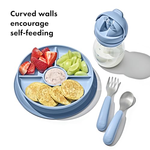 OXO Tot Stick and Stay Suction Divided Plate (Dusk) — view 3