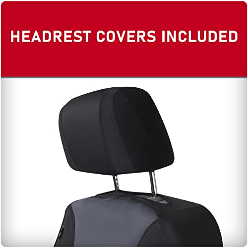 Dickies 2-Piece Aquablock Seat Covers, Water-Resistant Seat Covers for Cars, Trucks, SUVs — Black/Gray - image 4