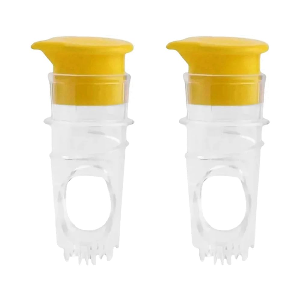 CTRLZS 2pcs Manual Lemon Juice Squeezing Plastic Citrus Juicer Fruit Pouring Tool Yellow