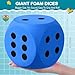 Shappy 6 Inches Foam Dice Fun Filled Large Educational Toy Kawaii Giant Dice Decorative Eva Foam Jumbo Cube Big Square Building Blocks for Game Nights Learning Sessions(Blue,2 Pcs)