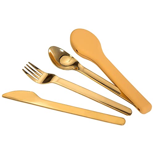 Kit de Talheres de Inox para Marmita ou Viagem (Preto)