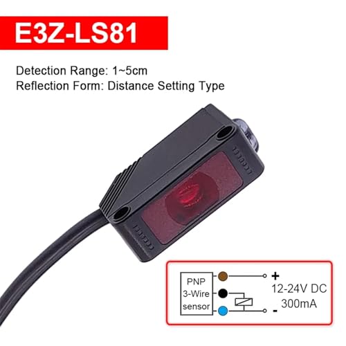 Interrupteur photoélectrique E3Z-D61 anti-interférence pour détection précise DC12-24V