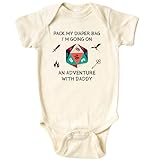 Personalized Handmade Pack My Diaper Bag I'm Going on an Adventure With Daddy Shirt, DND Baby Gift, Gamer Baby Announcement Tee, New Dad Gift