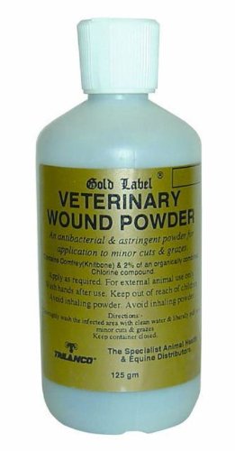 Gold Label - White Veterinary Wound Powder x 125 Gm