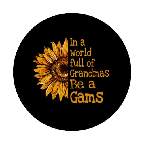 In A World Of Grandmas Be a Gams Special Grandma PopSockets Swappable PopGrip, Black - Image 3