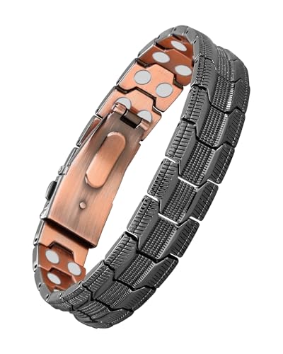 Pulsera magnética de cobre MagEnergy ajustable para aliviar la tensión con doble fuerza