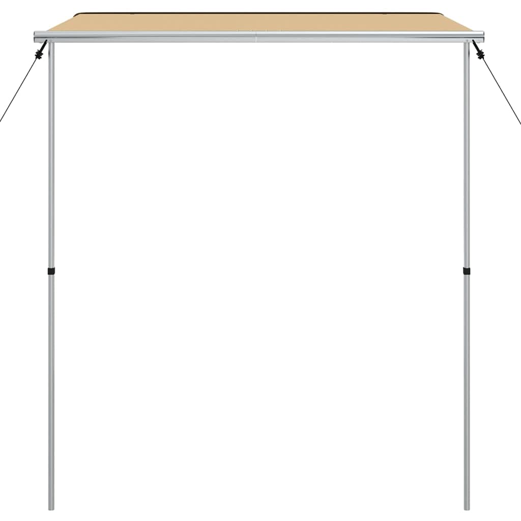 Wohnwagen-Markise 2,4x2x2,15m Beige, Aluminium 160g Polyester, Wasserdichtes Vordach für Camping, Autoreisen & Outdoor-Events, UV-Schutz Zelt