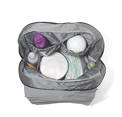 Bolsa Mochila Maternidade Impermeável Bebê Menino Menina Cinza frances BH STORE