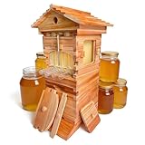 DNEPEI Flow Hive Imker-Starterset, komplettes Bienenstock-Starterset mit Sichtfenster und leicht zu öffnendem Honigauslauf, ideal für die Honigernte im eigenen Garten.