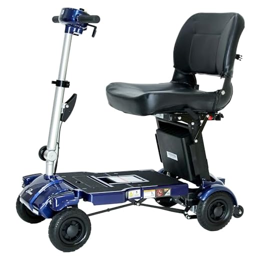 iLIVING USA i3 Foldable Electric Scooter Mobility for Seniors and Adults Alternative to Wheelchair Portable and Travel Friendly, with 18" Deluxe Seat, Blue, 1 Count (Pack of 1) (i3-BU-S18)