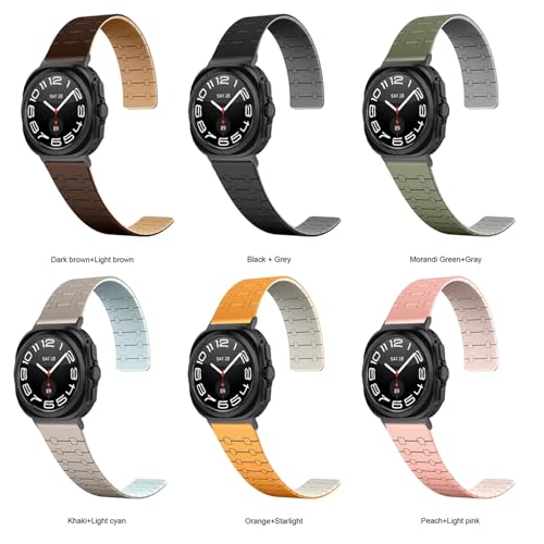 Bracelet Galaxy Watch Ultra 47mm JDIME en silicone avec boucle magnétique de sport - 6