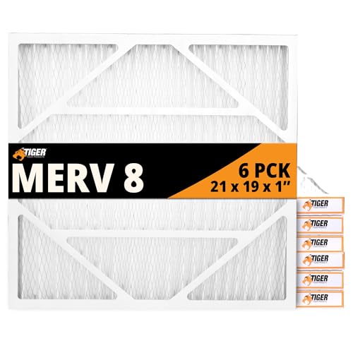 Tiger Tough 21x19x1 Air Filter MERV 8 MPR 600-800, High-Performance