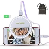 Ocathnon Selfie Ring Light [Built-in 1500 mAh Battery] [Selfie & Charge Phone Simultaneously] Photography Camera Video Makeup Clip Lights Compatible iPhone X 8 7 6s Plus Samsung iPad