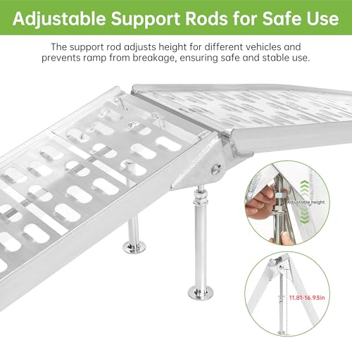 Rampa plegable de aluminio 7.5 ft para motos miniatura 4